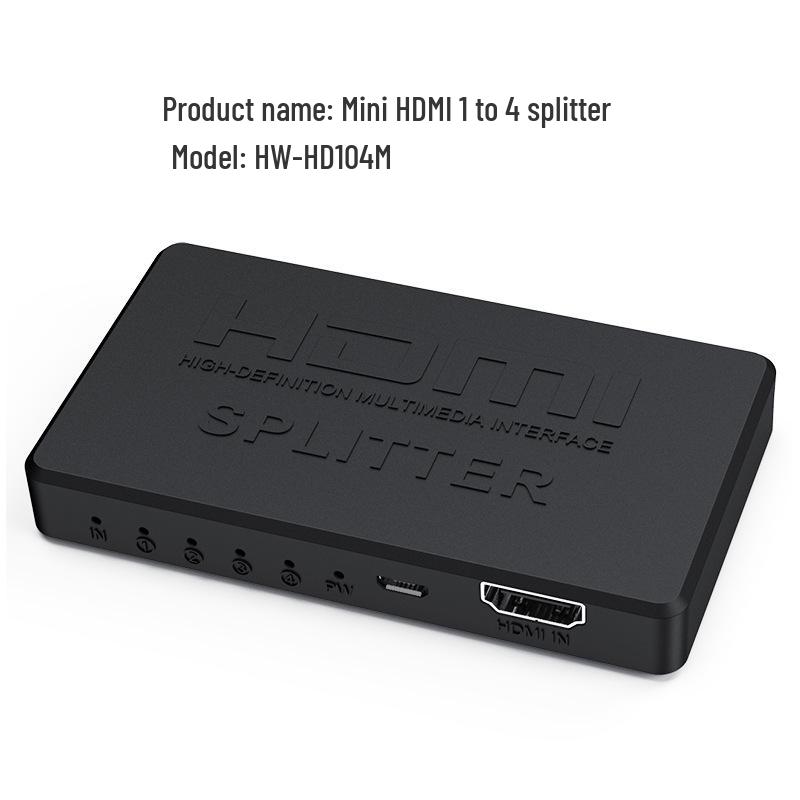 4K Dual-Screen HDMI Splitter - Mini HDMI Input, Two Outputs for Simultaneous Display