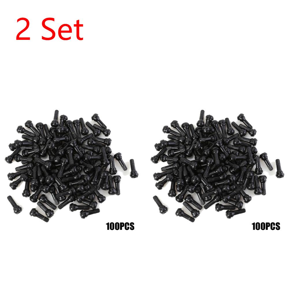 1-2 Set TR413 Valve Stems For Car Motorcycle Rubber Copper Snap In Short Black Rubber Valve Stems
