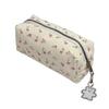 Elegant Blossomy Plan Pen Case Spacious Compartment Additional Fabric Substance Exemplary for Classroom Office Use