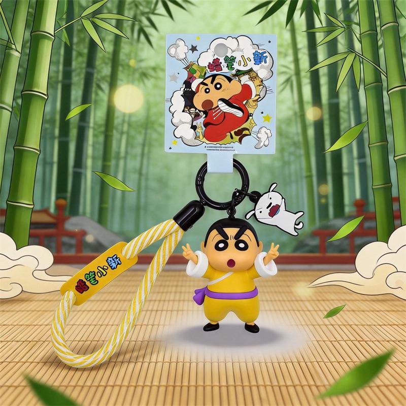 Crayon Shin-chan 3D Keychain & Lanyard: White Bag Charm Gift for Friends