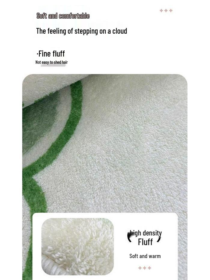 Light Luxury Plaid Faux Cashmere Carpet for Living Room, Bedroom, or Balcony.
