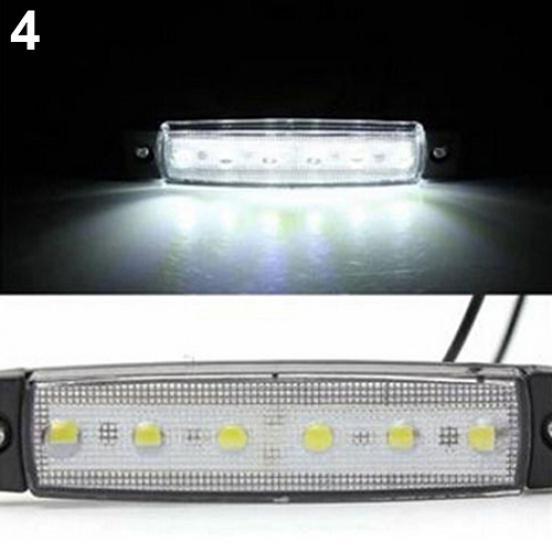 1st 6 LED sidomarkeringsindikatorer lampor Safe Lamp 12V för lastbil Trailer Lastbil