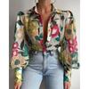 Print Ladies Lantern Sleeve Blouses 2026 Fashion Spring Office Lady Vintage Floral Shirt Tops Button Up Long Sleeve Shirts 21620