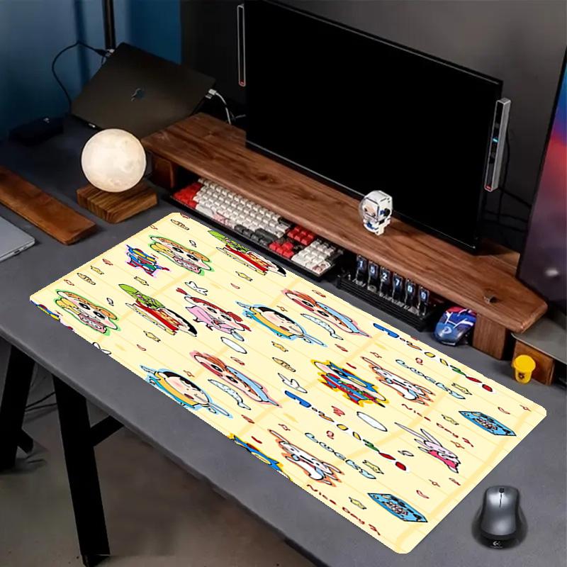 Crayon Shin Baskılı Mouse Pad, Kaymaz Masaüstü klavye Matı, PC Dizüstü Oyun Çalışma Günlük Kullanım için, Havalı Festival Sürpriz Hediye