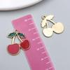 Red Cherry & Apple Fruit Pendant for DIY Jewelry: Bracelets, Earrings, Keychains