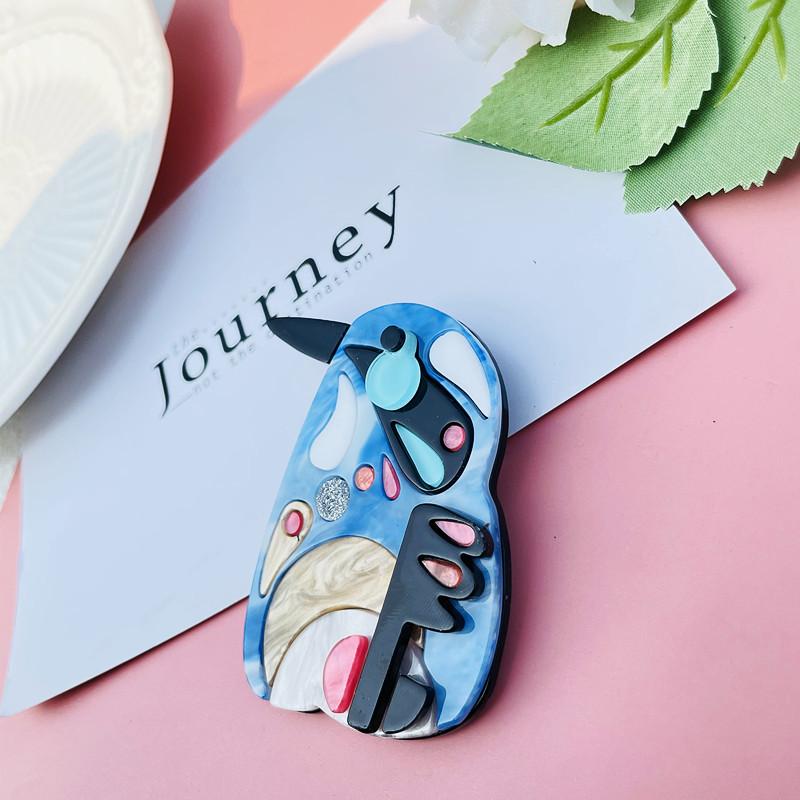 Fashionable Acrylic Animal Brooch Personalized Long Billed Bird Pin Corsage Handbag Accessory Pendant