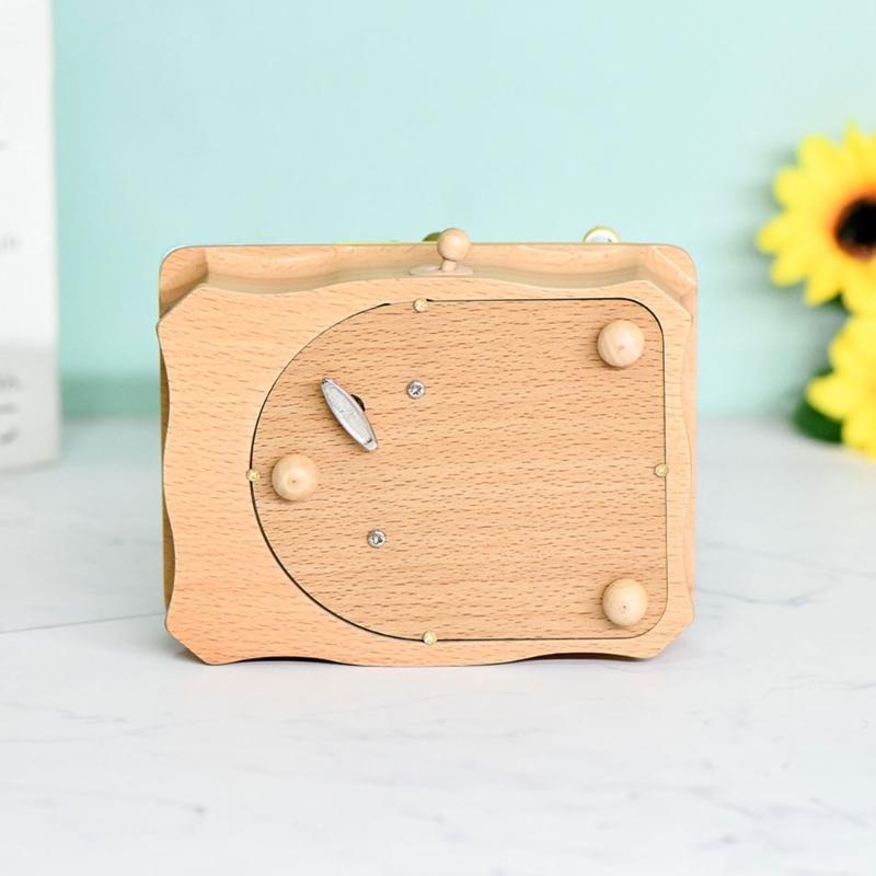 Classical Melodies Musical Rotating Carousels Ferris Wheel Wooden Music Box Ornament Gift For Kids Adults Home Decors