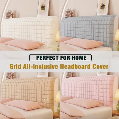 Grid All-Inclusive Headboard Cover Bed Head Cover Thicken Stretch Bed Cover Back Protection Dust Cover For Bed Room Home El