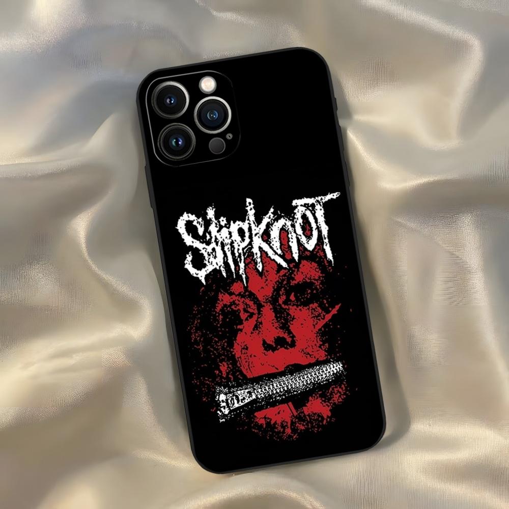 S-Slipknot Popular Band Phone Case for Iphone 16 15 14 13 12 11 Pro Max Xr X Xs Mini 8 Plus SE 2022 Black Soft Silicone Cover