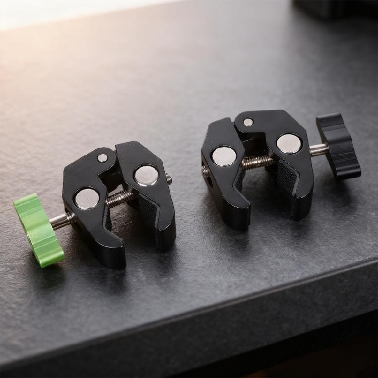 Zwei-Gewinde-Fotoklemme 3 kg Tragfähigkeit Aluminiumkonstruktion Zur Montage von Lichtern Schirmen Schienen