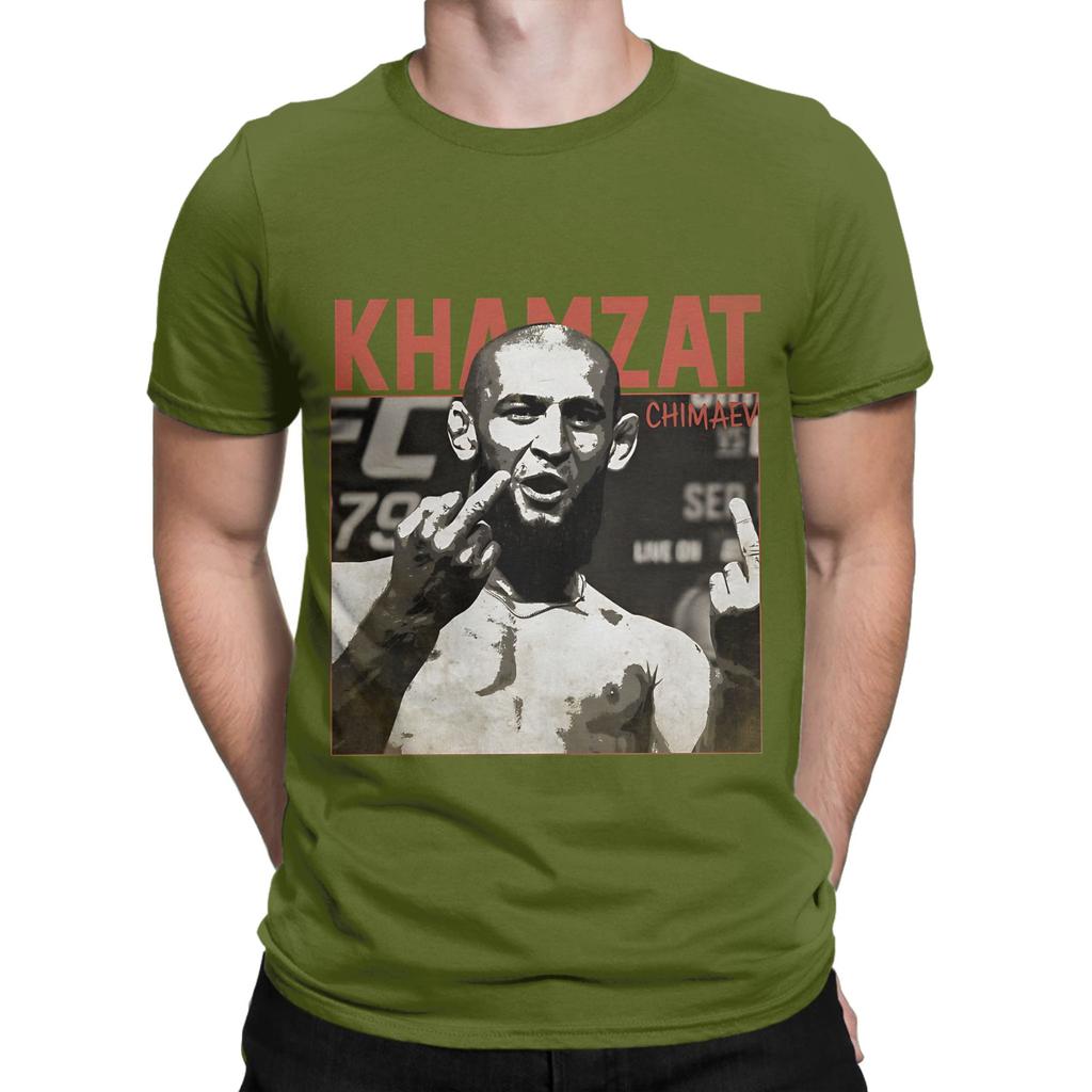 Khamzat Chimaevs TShirt for Unisex Funny Pure Cotton Tee Shirt Round Neck Short Sleeve T Shirt 4XL 5XL 6XL Tops