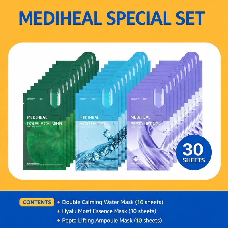 [MEDIHEAL] Daily Solution Mask Set (3 Types) 30 Sheets