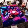 "Vivid Anime Style Carpet with Fiery Battle Scene and Bold Colors" Suitable for use as an anti-slip for living room bedroom sofas