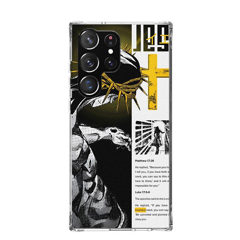 Son Of God Jesus Cross Holy Light Phone Case For Samsung Galaxy S26 S25 Edge S24 S23 FE S22 Ultra S21 Plus S20 + Fundas Cover Co