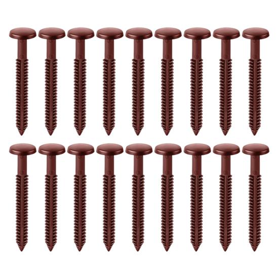 18Pcs Vinyl Shutter Fasteners Plastic Shutter Screws Exterior Window Shutter Spike Loks for Installing Decorative Exterior Shutters