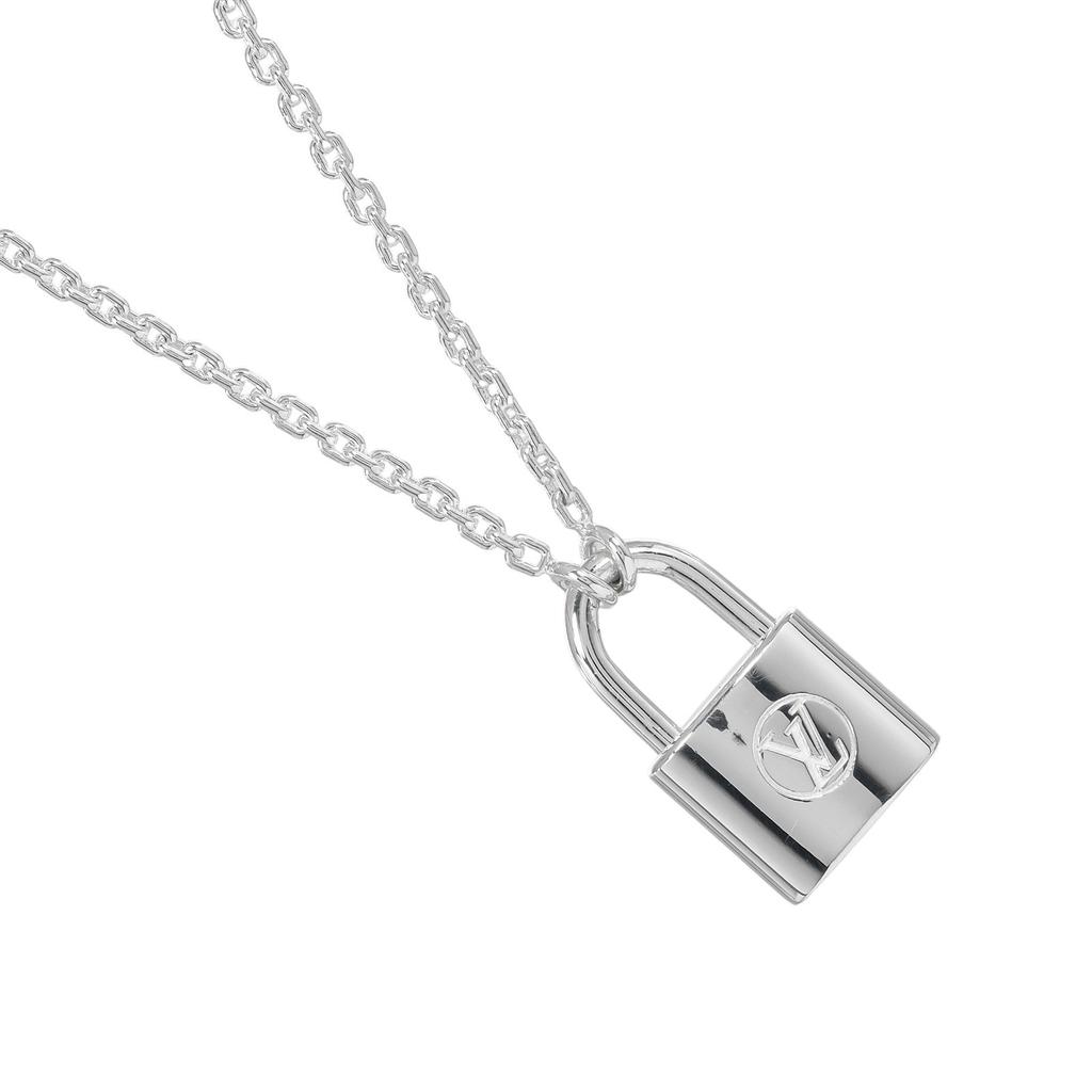 LOUIS VUITTON Pandantiffe Necklace padlock motif Silver925 8.3g unisex Used