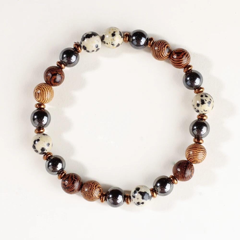 1pc Casual Fall Jewelry Black Hematite Bracelets For Boyfriend Dating Gift Christmas Unique Natural Stone Protection Bracelet