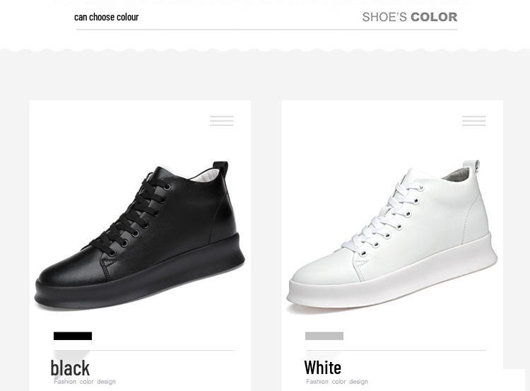 Men's Trendy 10cm Height-Increasing White Casual Shoes - Invisible Lift Sports Board Sneakers