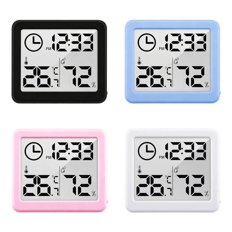 Temperature Humidity Meter Clock Temperature Format And Celsius For Home Office