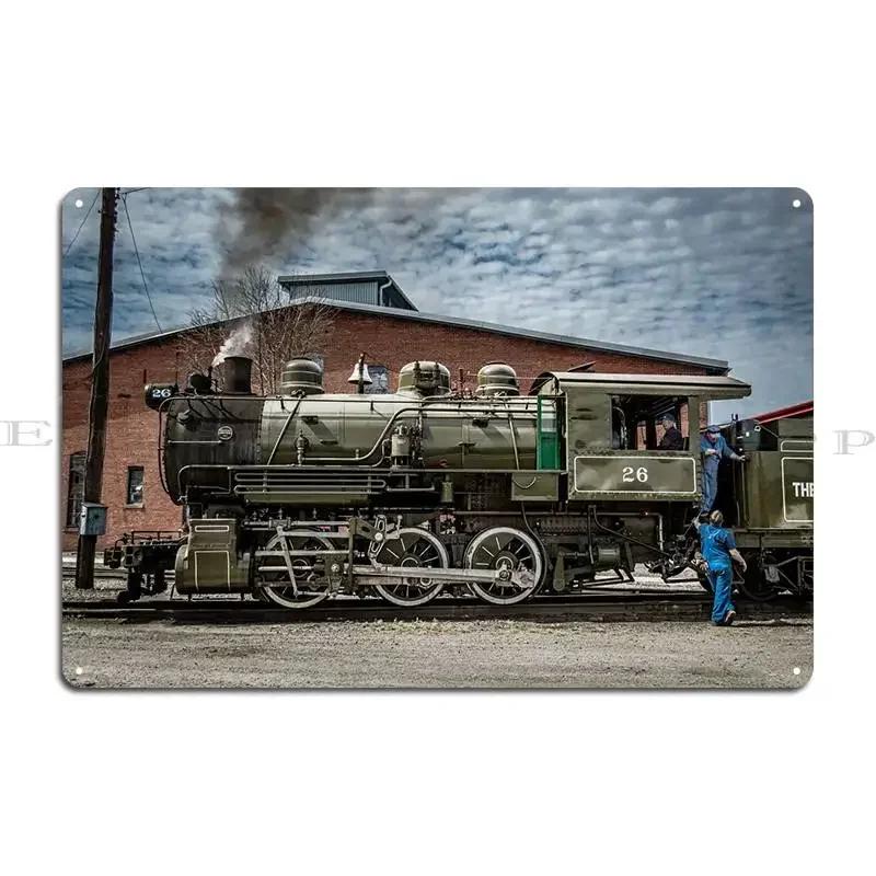 Vintage Steam Engine Metal Sign Cinema Plaques Home Club Design Tin Sign Poster