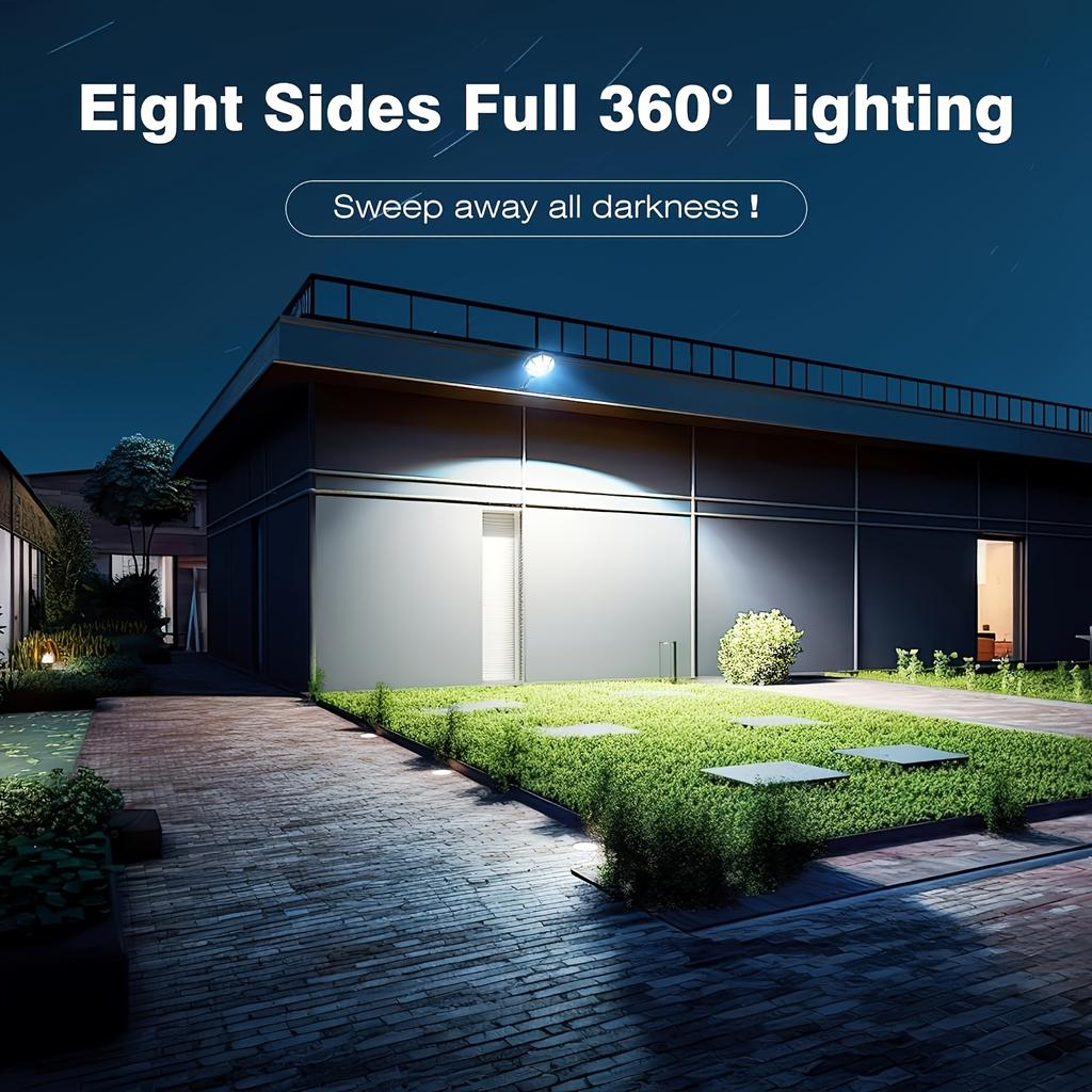 Outdoor Solar Street Light 168 LED Floodlights Wall Light with Motion Sensor IP44 Waterproof Suitable for Courtyards and Facades