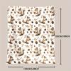Squirrel & Pinecone Print Throw Blanket - Cute Autumn Forest Motif Soft Lightweight Accent for Sofa Bed Travel Office