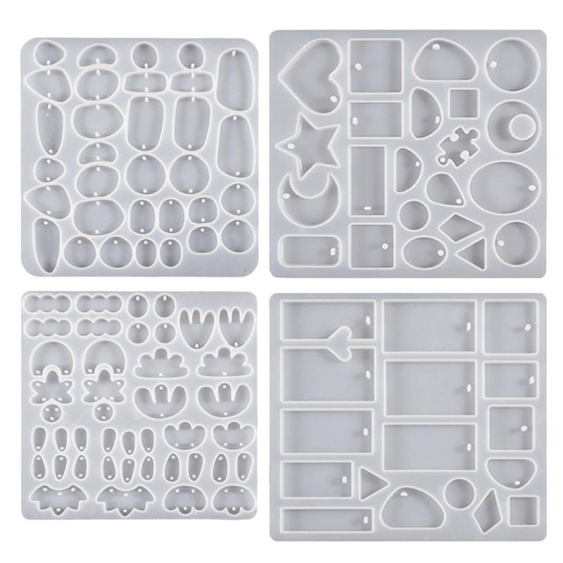 

Multiple Styles Heart Earring Combination Ornament Molds Epoxy Jewelry Mold Resin Casting Pendant Mold Suitable for Diy 1