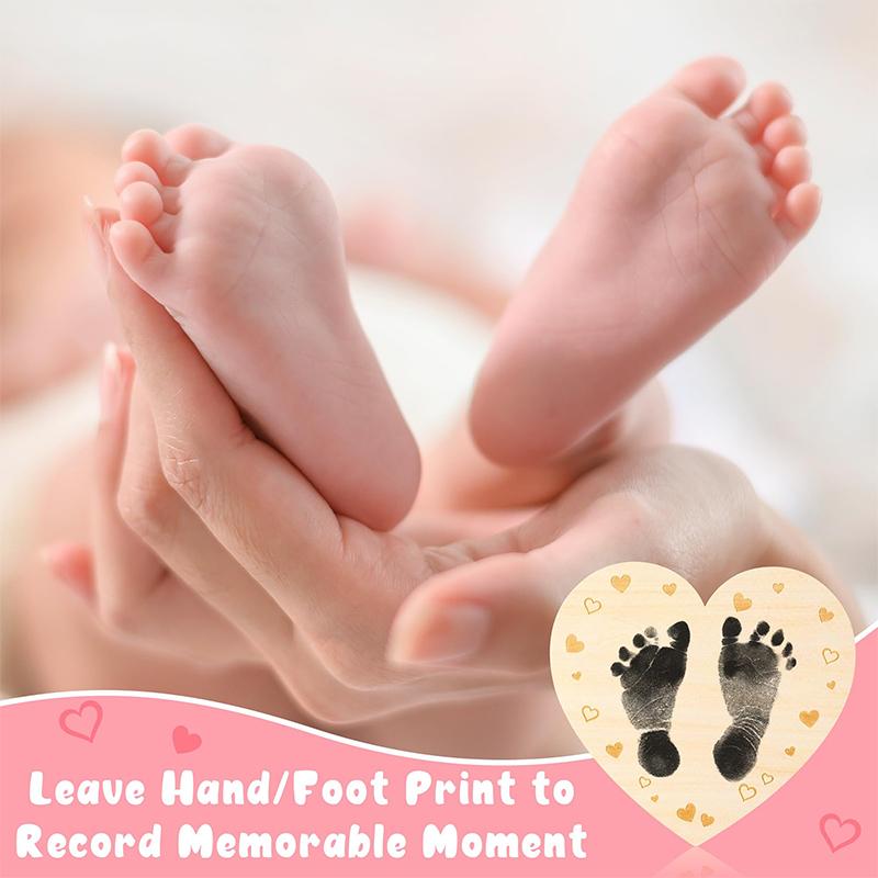 Baby Announcement Sign, Wooden Heart Shape Hello World Born Signs, Pen And Pad, Birth Announcement Sign