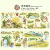 PET Tape Beautiful Time Series Garden Scenery Character Pattern Hand Account Landscape Tape DIY Greeting Card Cup Decoration