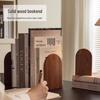 North American Black Walnut Large Bookend: Wooden Book Support for Study Room or Desktop Storage.