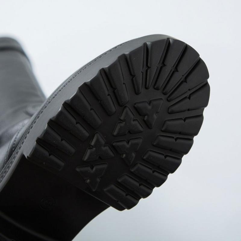 Fashion Fashion Women Boots 2025New Comfortable Sexy Ladies Knee-High Long Boot Spring Slimming Belt Buckle Side Zipper High Heels Mujer