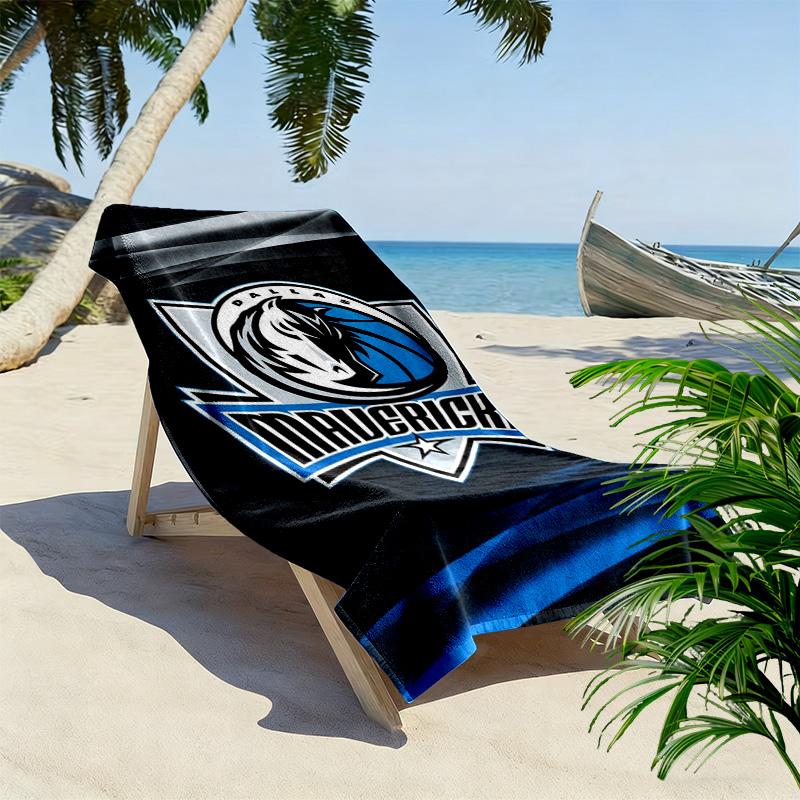 Dallas Mavericks Print Beach Towel, Large Soft Quick Dry Towel for Beach Camping Swimming