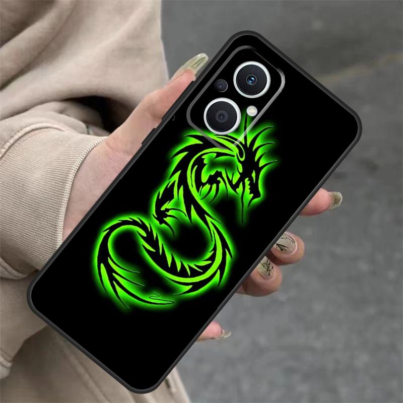Ancient Japanese Dragon Case For OPPO Reno 14F 13F 12F 11F 10 12 13 14 Pro 7 8 Lite OPPO Find X5 X6 X8 X9 Pro Cover