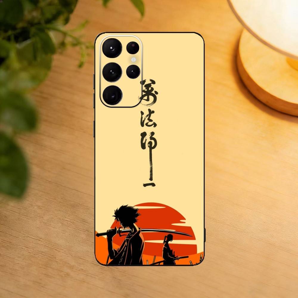 Samurai Champloo Phone Case For Samsung S25,S24,S21,S22,S23,S30,Ultra,S20,Plus,Fe,Lite Black Shell
