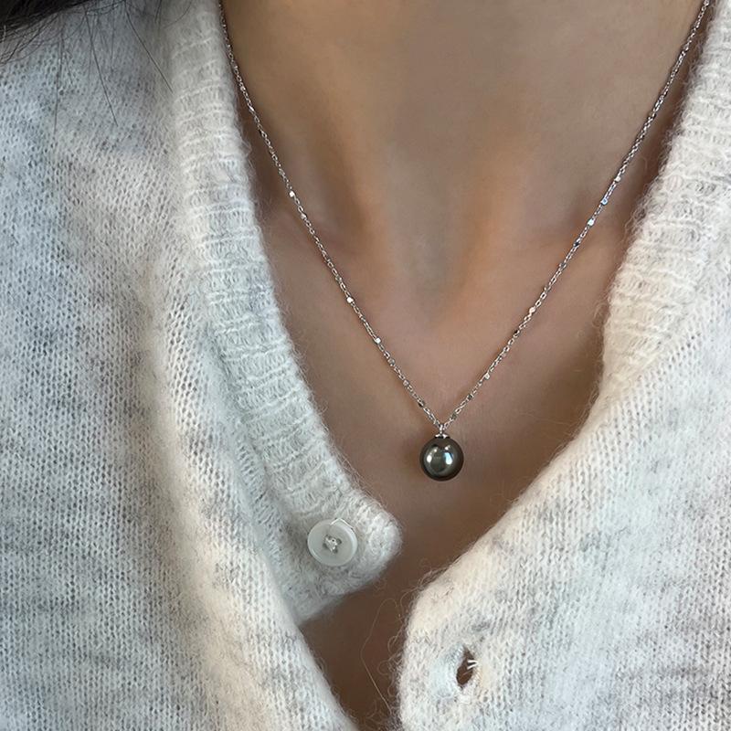 

Нишевый дизайн ожерелье с жемчужным кулоном женское легкое роскошное элегантное простое и умное темпераментное универсальное ожерелье на шею цепочка на ключицу