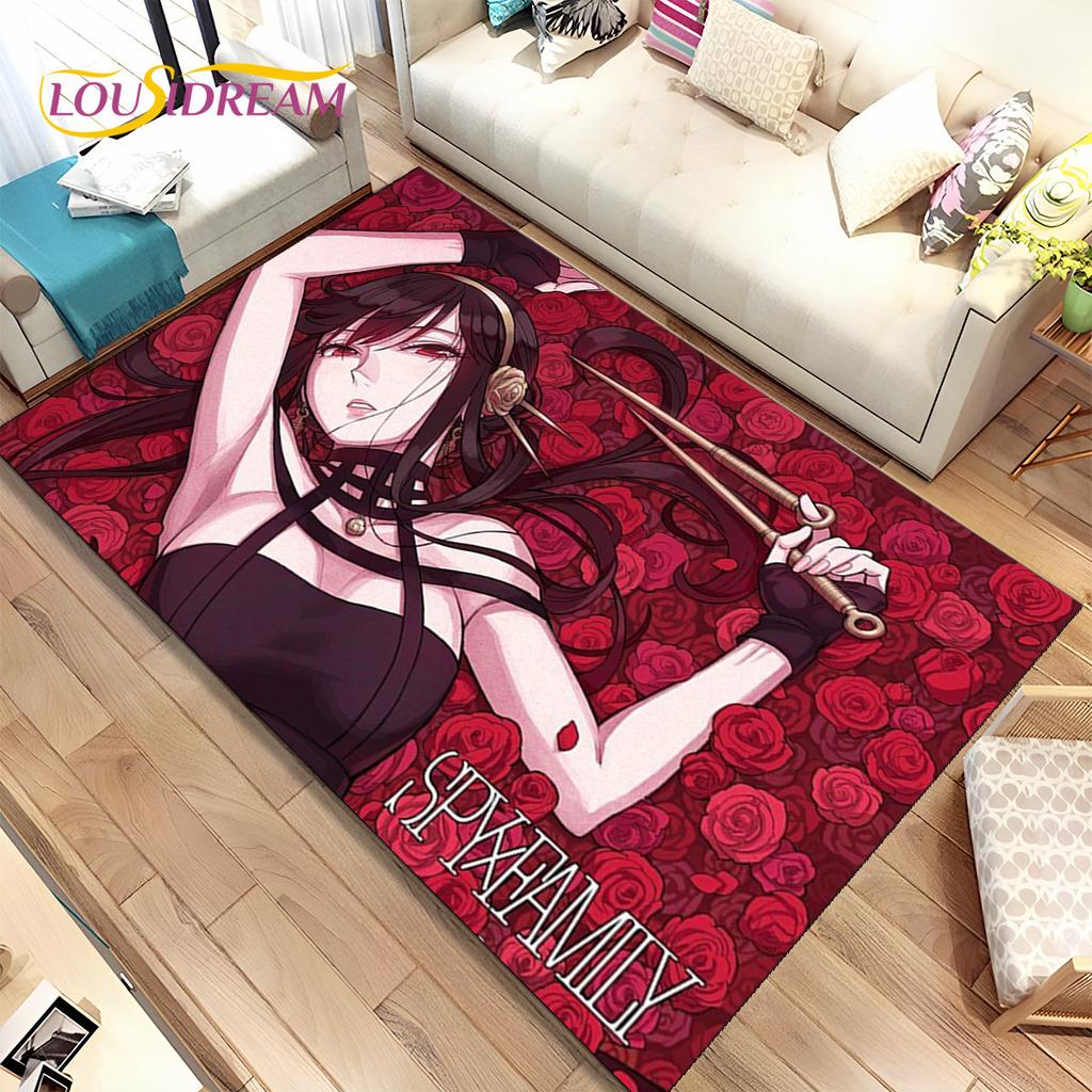 Japan Anime SPY×FAMILY Cartoon  Area Rug Large,Carpet Rug for Living Room Bedroom Sofa Doormat Decoration,kid Non-slip Floor Mat
