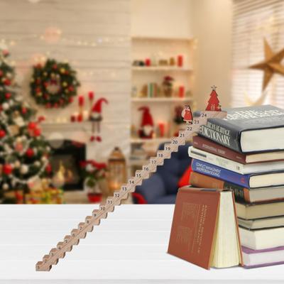 1 Adet/2 Adet Ahşap Merdiven Tırmanma Noel Advent Takvimi Noel Baba'nın Merdiven Geri Sayım Takvimi Etkileşimli Tırmanma Merdiveni Oyuncağı Tatil Dekoru için