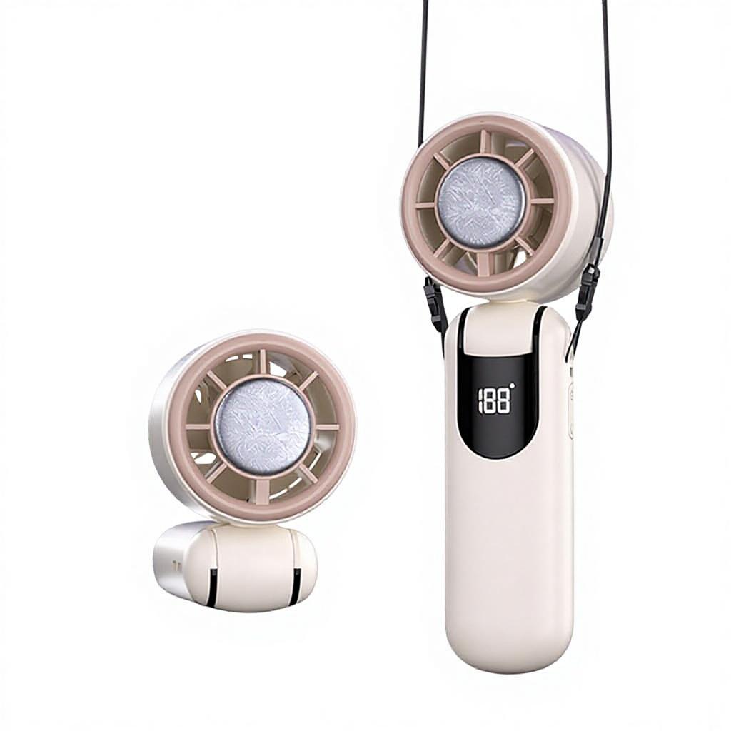 Portable Handheld Cooling Fan 3000mAh Rechargeable Semiconductor Personal Fan with High-Speed Brushless Motor for Travel & Daily