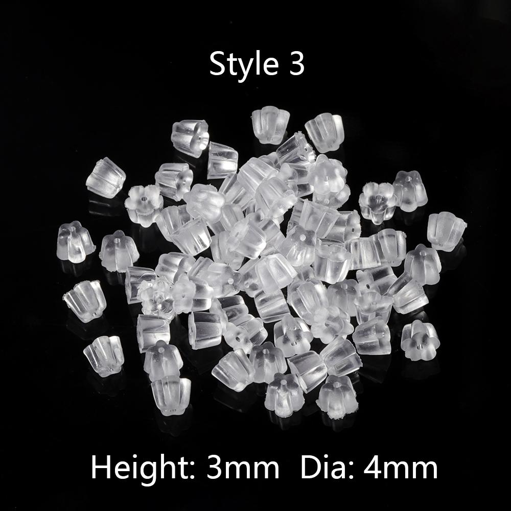200pcs Rubber Earring Back Stoppers Ear Stud Post Nuts Earback Accessories for Jewelry Making Wholesale Handmade Crafts DIY