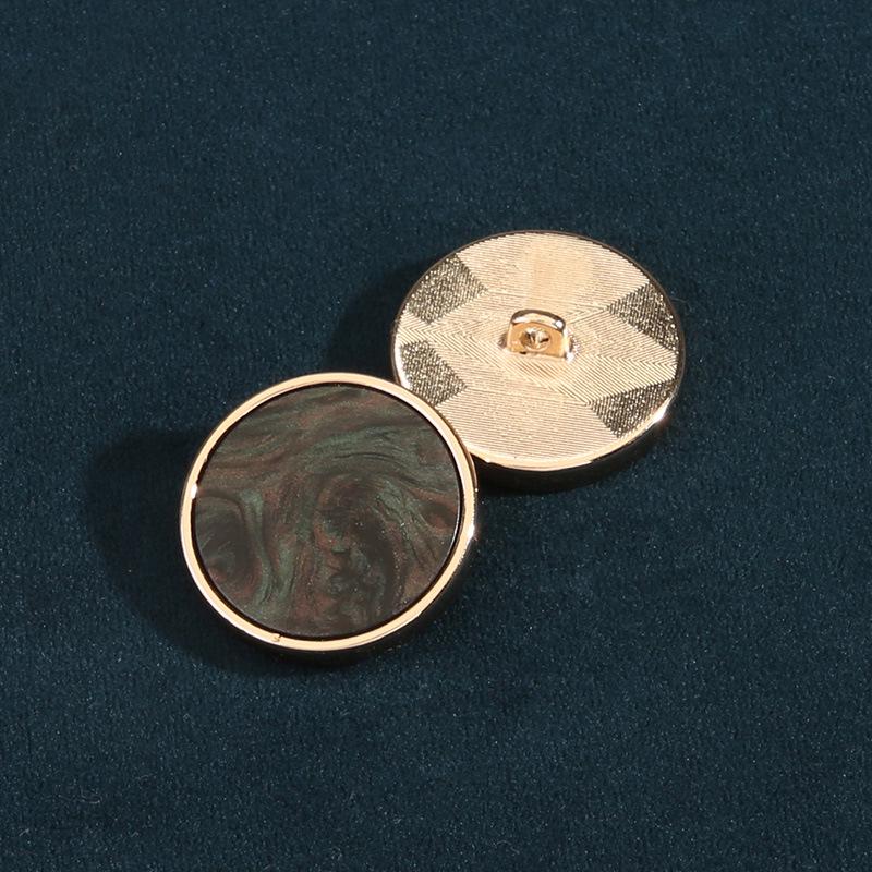 Round Black Buttons Men'S And Women'S Suit Coat Jacket Top Flat Buttons High-Grade Metal Resin Button Accessories