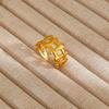 1Pcs Stainless Steel Ring Set with Zirconia, Metal Style Finger Ring, Index Finger Ring