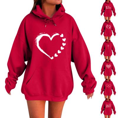 Women's Loose Comfortable Casual Fashion Character Printed Hooded Long Sleeve Sweatshirt