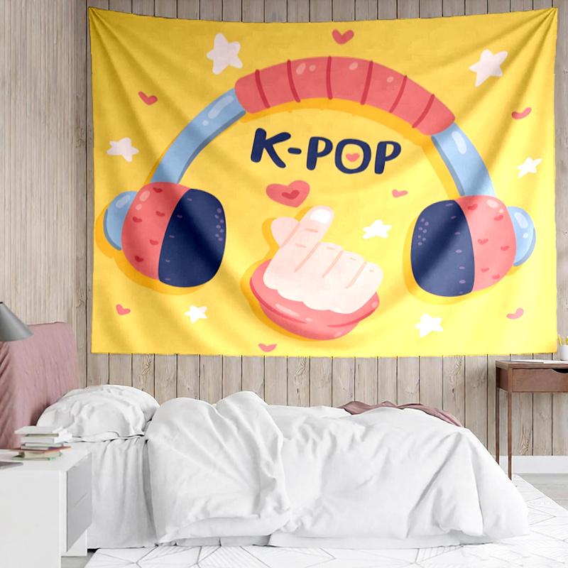 Kpop Wall Hanging Tapestry Wall Cloth Tapestries Decor Wall Bedroom Decoration