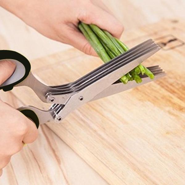 Küchenschere mit 5 Klingen für feine aromatische Kräuter