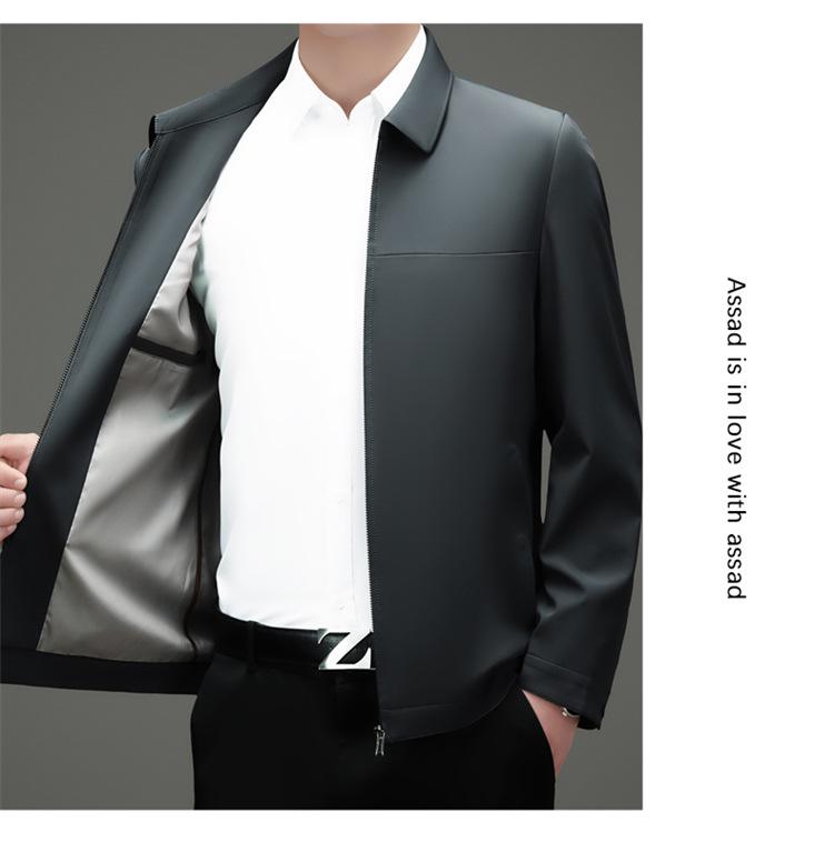 Spring 2026 Men's Lapel Business Jacket - Middle-aged and Dad Style