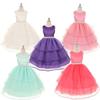 Robe de Mariage de Princesse Fait Main pour Enfants avec Fleurs en Tulle et Ceinture