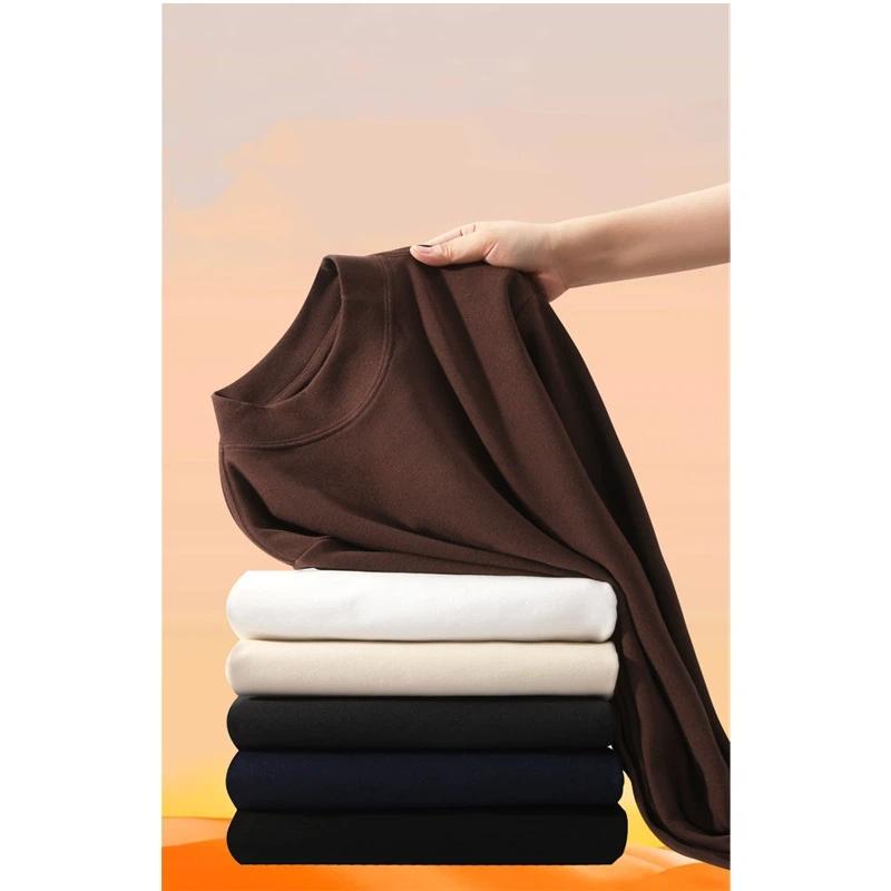 Unisex Autumn And Winter Warm Solid Color Long Sleeved Sweatshirt Base