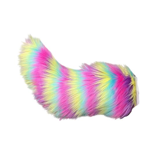 Faux Fur Electric Wagging Tail for Car, Remote Control Moving Tail Decoration, Rechargeable Detachable Auto Accessory for Anime Cosplay