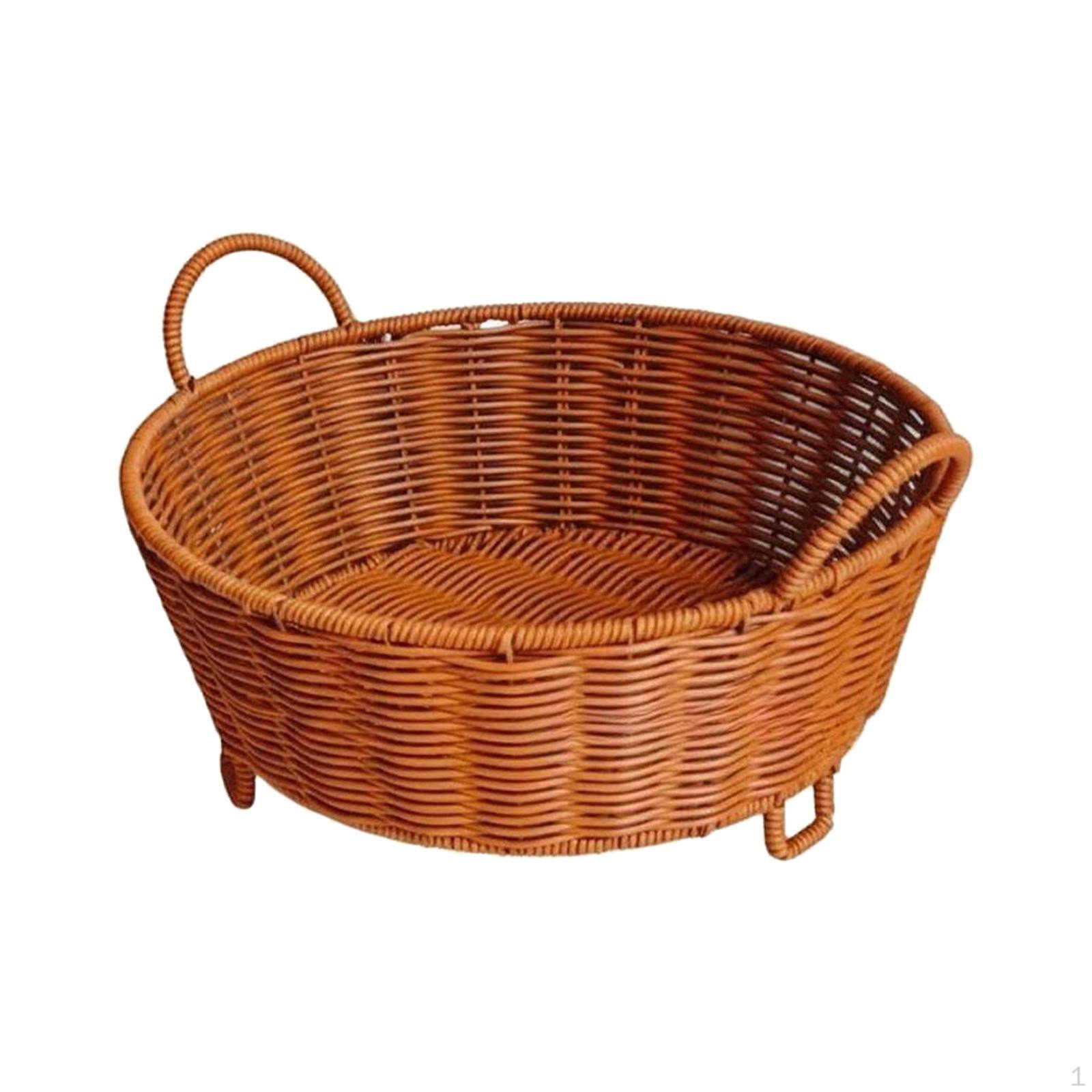 

Woven Fruit Basket Multipurpose Decorative for Household Camping Picnic