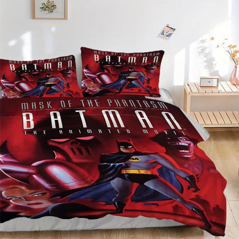 

3pcs Batman Duvet Cover Set (1 Duvet Cover + 2 Pillowcases, No Core) - Comfortable, And Breathable Bedroom Decoration yy251104014 135x200cm